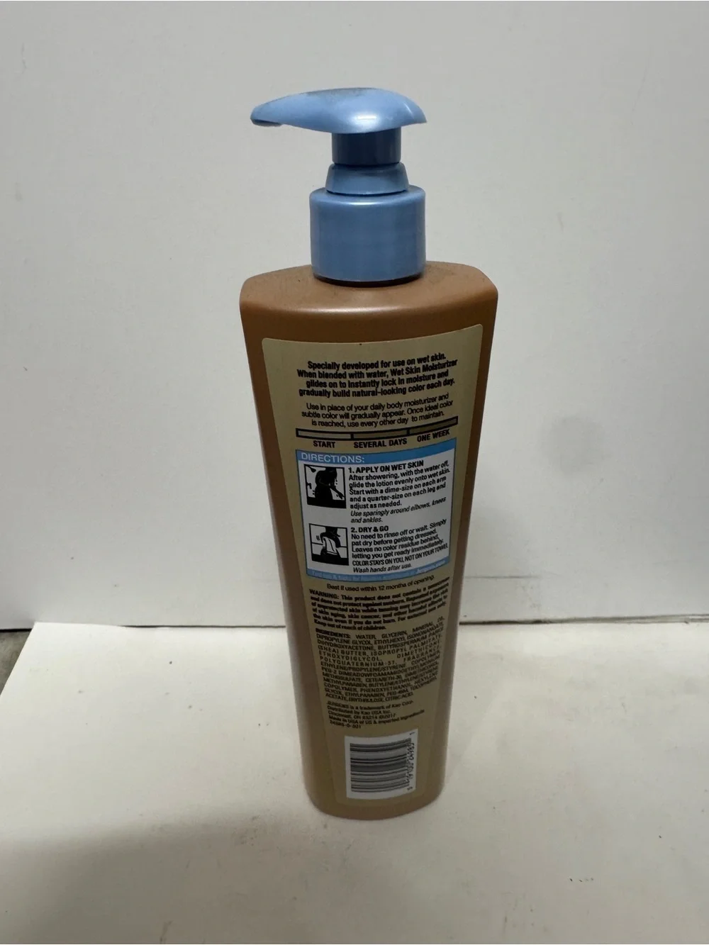 Jergens Natural Glow Wet Skin Moisturizer Medium To Tan Skin Tones 10 OZ